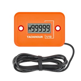 Taikemeti Speedometer Hour Counter, 4-Stroke Design & Shows Real Time RPM Total Accumulated Time, Waterproof Design for Motorcycles ATV Snowmobile Generators (Orange-4)