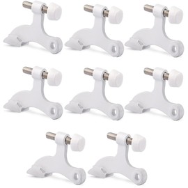 WADY Hinge Pin Door Stopper Easily Install Protective Bumper Tips Easy to Install Prevents Wall and Door Damage Adjustable Heavy Duty Hinge Pin with Rubber Bumper (White 8)