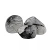 Black Rutilated Quartz Crystal Tumbled Stone Polished Rock DIY Crystal