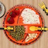 Construction Kids Plates Set, 4PCS Creative Kids Dinnerware Set Toddler