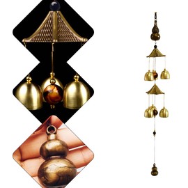 Bronze Wind Chime Retro Antique Copper Bell Vintage Decoration Bell for School Dinner Pub Reception Garden