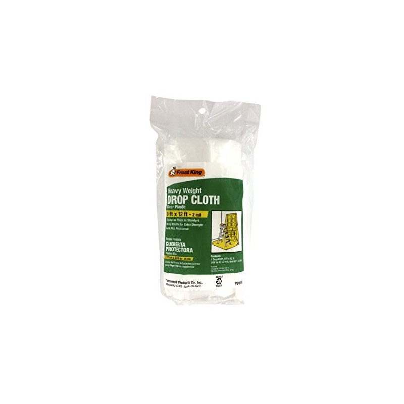 Frost King Clear Polyethylene Drop Cloths - In Rolls, 9'x12'x2