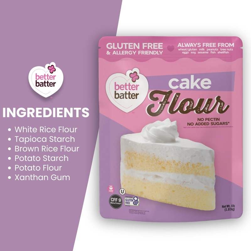Better Batter Cake Flour - Award Winning Nutritious, Vegan, Allergen