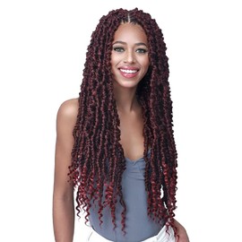 Bobbi Boss Nu Locs Distressed Braid 2X BUTTERFLY CURLY TIPS 24" (5-Pack, 2)