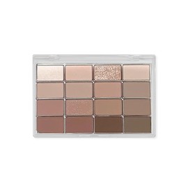 Korean Cosmetics Awakening Soft Blurring Eye Palette 16 Colors Eyeshadow Palette Low Saturation Pearl Luster Matte Sleeping Silk Brightening Eye Shadow (06# Cocoa Blur)
