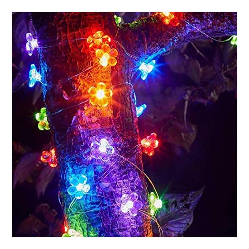 30 Flower Firefly Solar String Lights
