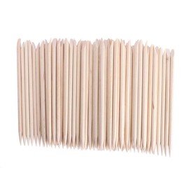 Beauticom Double Sided Cuticle Wood Stick Pusher Remover - Pointed end and Tapered Flat End - For Manicure and Pedicure Tools (300 pieces)