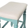 Linon Marino 25" Wood Backless Counter Stool in Blue
