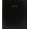 BookFactory My Hopes Log Book/Journal/Logbook - 120 Page, 8.5''x11'', Black