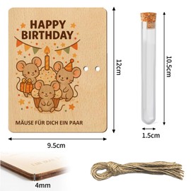 Money Gifts Birthday, Money Gift, Birthday, Unique Gift Set with Wooden Plate and Test Tube, Money Gifts with Test Tubes, Funny Birthday Gifts, Money Packaging for Men and Women