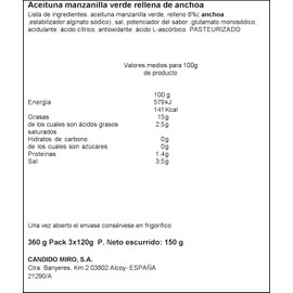 Serpis Anchovy Stuffed Spanish Olives 3x120gr