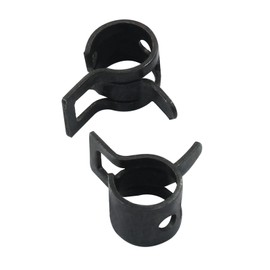 Bivethoi 50Pcs Black Spring Band Type Clips 6mm(1/4Inch) Air Hose Tube Water Pipe Fuel Hose Line Vacuum Hose Clamp, Fit 6.5-7.2mm OD