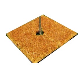 Drip Trap TM20X20R, Moisture Retention/Weed Suppressing Mat-20 Square Tree Mat, Brown