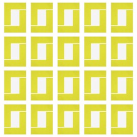 PATIKIL 5S Location Marking Corner, 64 Pcs 4 x 4 x 1.2 Inch PVC L-Shape Floor Marking Tape Workplace Floor Organization Markers for Office Warehouse Desk Table Top, Yellow