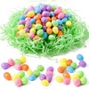 80 pieces mini Easter eggs, Easter eggs with glitter foam,