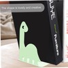 STOBOK Dinosaur Metal Bookends - Children's Bookshelf Table Top Shelf