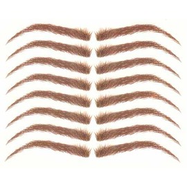 Beauti-Full Brows|Easy Application|Waterproof|8 Pairs|Temporary Tattoo Eyebrows: Neffi (Brown)