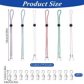 NICENEEDED 24 Pcs Cross Stitch Side Clips, Universal Canvas Clip for Needlework, Cross Stitch Embroidery Frames Holders Elasticity Fabric Holders Side Tension Fastening Clamp for Sewing Knitting