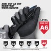 HAUTMEC ANSI A6 Cut Resistant Work Gloves, EN 388 4X42F