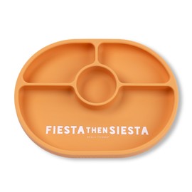 Bella Tunno Wonder Baby Plates – Silicone Suction Plates for Baby, Toddler, & Kids, Great for Baby Led Weaning, BPA Free, Kid and Baby Must Haves, 4 Sections (Fiesta Then Siesta)