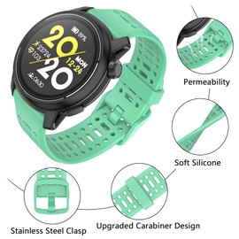 MYSNBKN Compatible with COROS Pace 3 Watch Band,22mm Quick Release Sports Silicone Watch Band Breathable Wristband Strap Women Men Strap for COROS APEX 2 Pro/APEX 46mm/APEX Pro