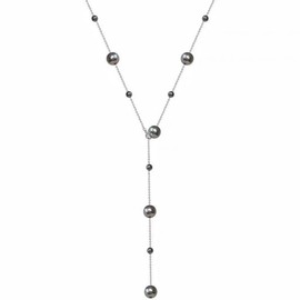 Chynian Necklace, Pearl, Long Necklace, Gray, Pearl, Ladies, Popular, Stylish, Adjustable, Parties, Weddings, Receptions, Ladies, Accessories,