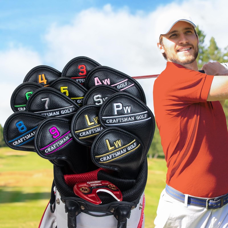 Golf Iron Covers Magnetic Wedge Cover Club Head Cover Set
