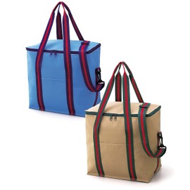 Remark Cooler Bag, Large Capacity, Foldable, Box-type, Shoulder Bag, Big Cooler, Value 2 Colors, Holds 6 Bottles of 1.5 gal (1.5 L) Bottles, 18 L; 11.8 x 11.8 x Gusset 7.9 inches (30 x 30 x 20 cm)