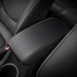 MIT Car Central Storage Lid Armrest Cover Faux Leather Pad For Toyota RAV4 2013-2018