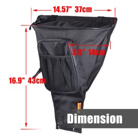 Goldfire RZR XP Accessories,1680D UTV Center Seat Tool Bag RZR Between Seat Storage Shoulder Bag Compatible with Polaris Razor 570 800 S 900 1000 XP (Black Style)