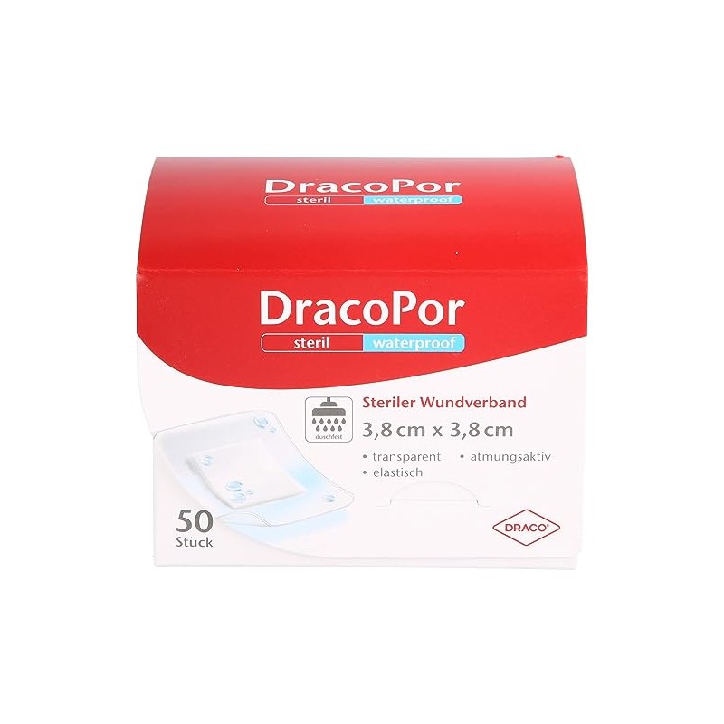 Dracopor Waterproof Sterile Wound Dressings 3.8 x 3.8 cm Pack