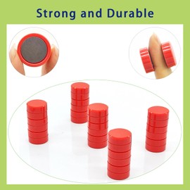 PYJLBX Magnets for Magnetic Board, Pack of 30 Magnets Strong Fridge Magnets Mini Magnets Small Magnets Fridge Magnets Colourful Round Magnet Strong Whiteboard Magnets for Pin Board Magnetic Board, Red