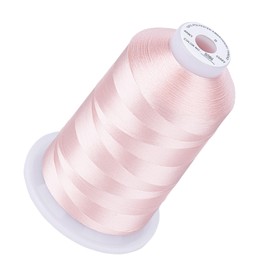 Simthread Embroidery Thread 5500Yds / 5000M, 40WT 100% Polyester – 170+ Vivid Colors, CPSC Certified, High-Speed Rated – Compatible with Brother, Singer, Janome & More - Light Peach Pink S086