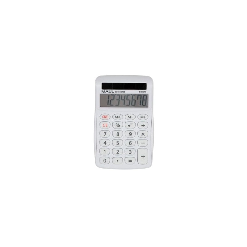 MAUL Eco MJ 455 Calculator, Solar with 8 Digits Display,