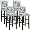 SPRINGRICO Bar Stool Covers Set of 4, Stretch Washable Barstool