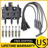 CNPAPC 6X Spark Plugs + Wire & Ignition Coil For