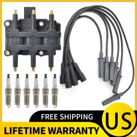 CNPAPC 6X Spark Plugs + Wire & Ignition Coil For Town & Country Grand Caravan 3.3L 3.8L