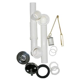 LASCO 03-4957 Bathtub Trip Waste and Overflow Assembly with 11/2-Inch PVC Tubular, Chrome Plated