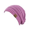 C.C Gorro de punto trenzado, grueso, suave, elástico, cálido, Lavanda