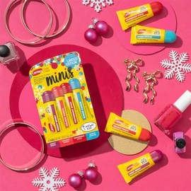 Carmex 4 Mini Tubos Cuidado Diario Hidratante SPF 15 Bálsamo Labial Suave Edición Limitada