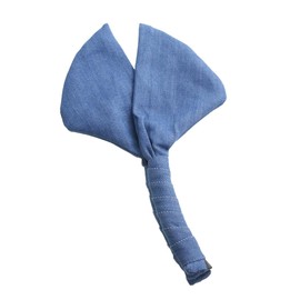 VINGTAINE H-675-BL Denim Cloth Ribbon Banana Clip Hair Accessories, Simple, Office, Blue