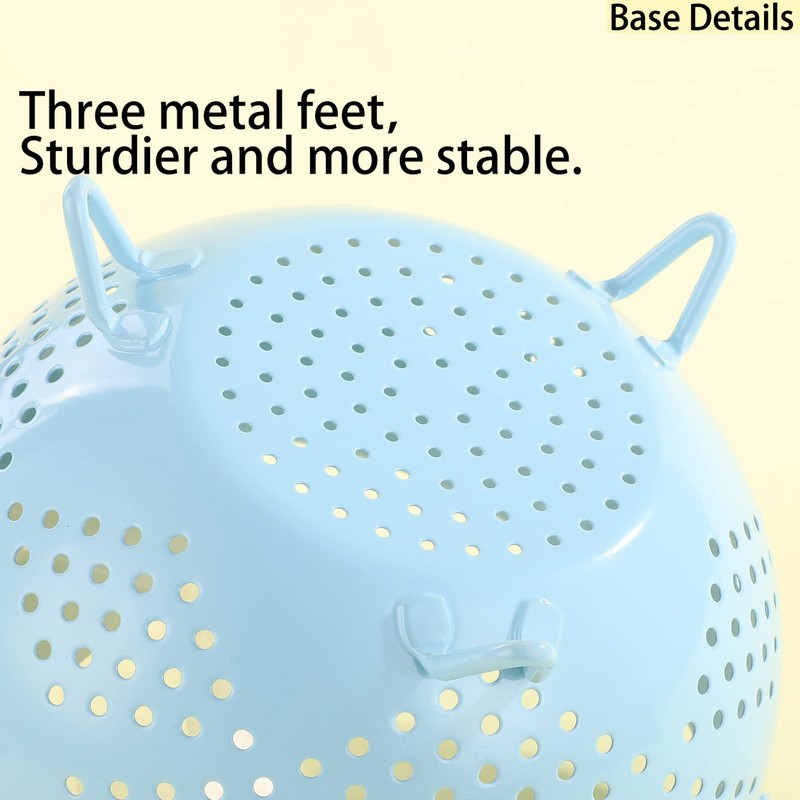 Metal Strainer Powder Coated Self Draining Metal Strainer with Bottom