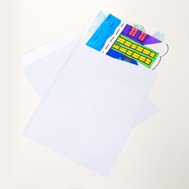 BAZIC White Catalog Mailing Envelope 10" x 13", Self Seal Clasp Envelopes, Peel & Seal Envelope for Home Office School (4/Pack), 1-Pack
