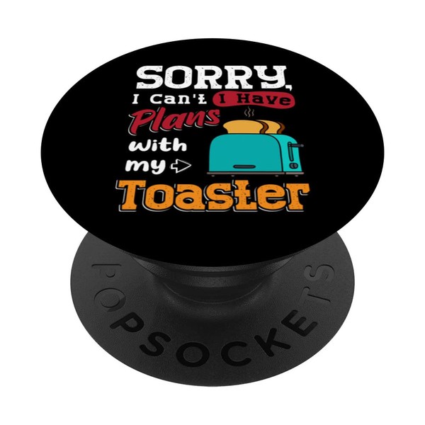 Toaster Oven Toasted Bread Toast Maker Pun PopSockets Swappable PopGrip