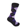 Triple M Plus Negro con calcetines de vestir multicolor, Negro/Púrpura/Lavanda,