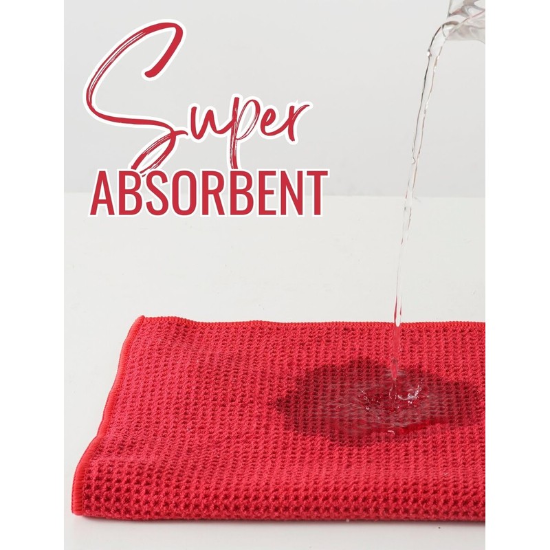 CybGene Monogrammed Microfiber Golf Towel, 16'x 24', Red - Initial