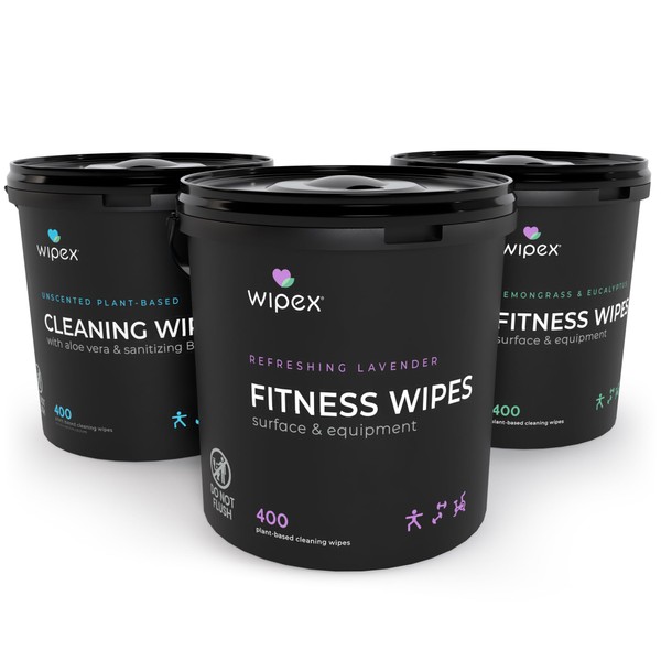 Wipex Gym Wipes for Equipment Bundle - Get 3 Buckets