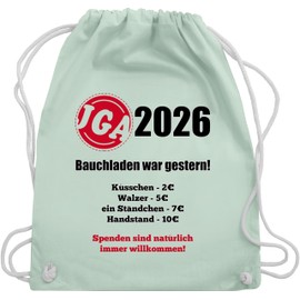 Shirtracer - Gym Bag Backpack - JGA Stag Party Men - Tasks of the Bride - Pay - Belly Shop Was Yesterday, 10 pastel green, Fun