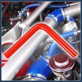 INFINAUTO 13mm 0.51" ID 90 Degree Elbow Silicone Reducer Hose Pipe Bend Turbo Water Intercooler Red Stylish Design
