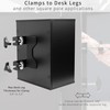 VIVO Clamp-on Under Desk Shelving Unit, Office Accessory Holder for